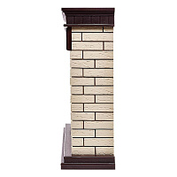 Портал Bricks 25 камень бежевый, шпон темный дуб
